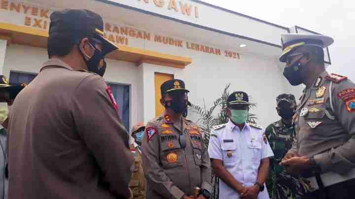 Kakorlantas Cek Kesiapan Pengamanan Larangan Mudik di Tol Ngawi