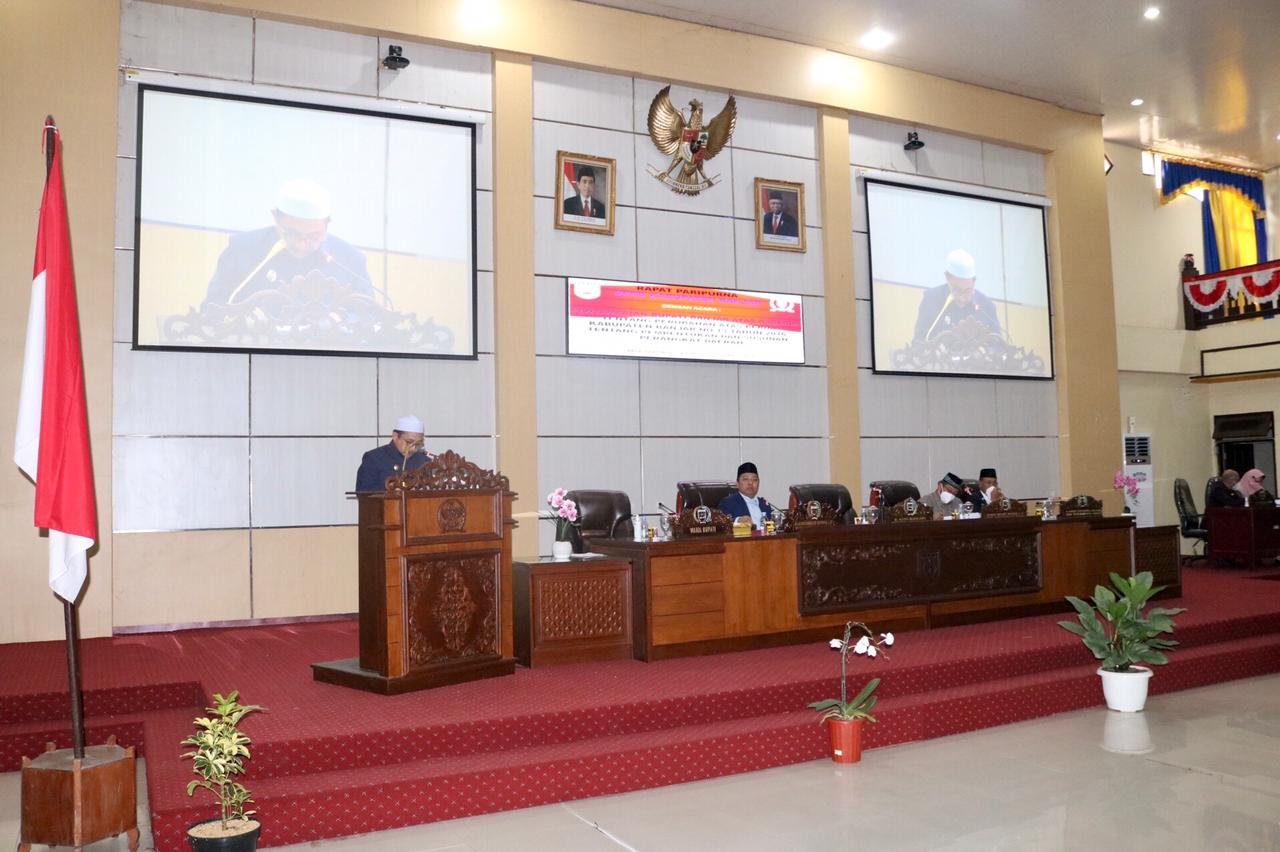 Wakil Bupati Banjar Said Idrus sampaikan usulan Pemkab Banjar mengenai perampingan organisasi perangkat daerah pada DPRD Banjar