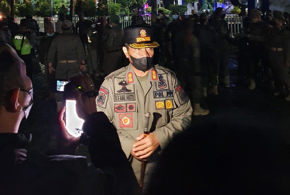 Plt Kasatpol PP Kabupaten Banjar HM. Aidil Basith pastikan kabar razia masker adalah kabar bohong