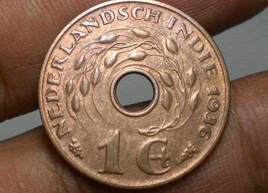 Koin Nederlandsch indie 1 cent 1938 Koin Benggol Indonesia A
