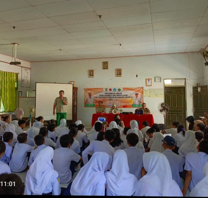 Kegiatan sosialisasi dan simulasi Program SPAB Satuan Pendidikan Aman Bencana BPBD Balangan