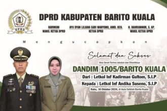 DPRD Batola ucapan selamat Dandim 1005Batola Letkol Inf Andika Suseno SIP 2