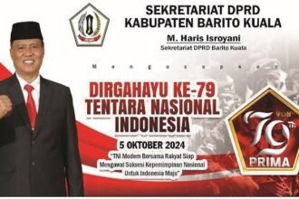 Sekretariat DPRD Batola ucapkan selamat HUT ke 79 TNI
