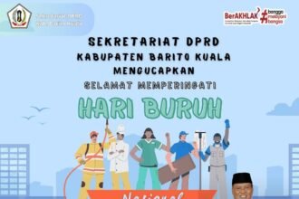 Sekretariat DPRD Barito Kuala Mengucapkan Selamat Hari Buruh 1 Mei 2025 Terimakasih atas kontribusi nyata para pekerja dalam membangun negeri. Semoga pen