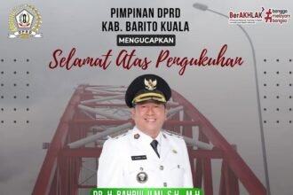 Pimpinan DPRD Kabupaten Barito Kuala Mengucapkan Selamat Atas Dikukuhkannya Dr. H. Bahrul Ilmi S.H M.H Bupati Barito Kuala Sebagai Wakil Sekretaris Jen