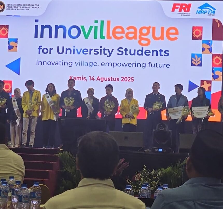 Mahasiswa Universitas Lambung Mangkurat (ULM) Keluar Sebagai Pemenang/juara Bidang Gagasan Solutif Inovatip 2025, yg dikuti oleh Ribuan peserta dari berbagai perguruan Tinggi Seluruh Indonesia. Foto: Ist