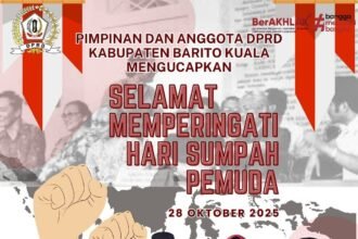 Pimpinan dan Anggota DPRD Kabupaten Barito Kuala Mengucapkan Selamat Hari Sumpah Pemuda 28 Oktober 2025JPG