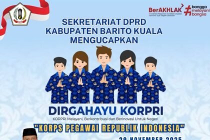 Sekretariat DPRD Kab. Barito Kuala mengucapkan Selamat Hari Korps Pegawai Republik Indonesia Ke 54 29 November 2025 JPG 1
