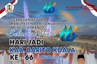 Sekretariat DPRD Kabupaten Barito Kuala Mengucapkan Selamat Hari Jadi Kabupaten Barito Kuala yang ke 66 Merangkul Semua Membangun Batola JPG