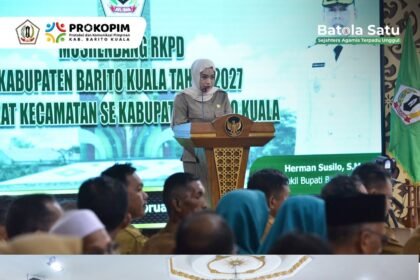 Musrenbang RKPD Kabupaten Barito Kuala Tahun 2027 Tingkat Kecamatan Resmi Dibuka. Bupati Barito Kuala Dr. H. Bahrul Ilmi S.H. M.H. membuka secara resmi M 5