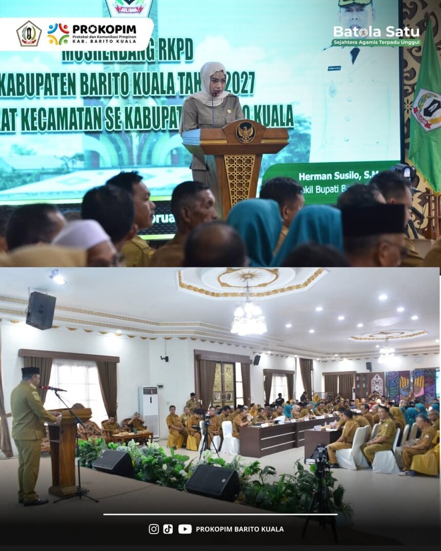 Musrenbang RKPD Kabupaten Barito Kuala Tahun 2027 Tingkat Kecamatan Resmi Dibuka. Bupati Barito Kuala Dr. H. Bahrul Ilmi S.H. M.H. membuka secara resmi M 5