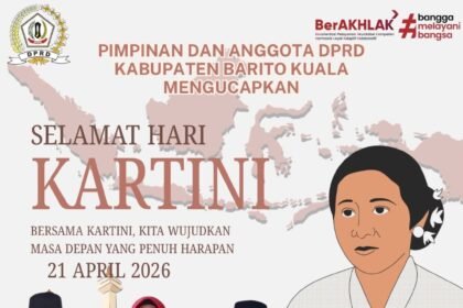 Pimpinan dan Anggota DPRD Kabupaten Barito Kuala Mengucapkan Selamat Hari Kartini Bersama Kartini Kita Wujudkan Masa Depan Yang Penuh HarapanJPG