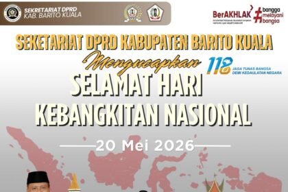Sekretariat DPRD Kabupaten Barito Kuala Mengucapkan Selamat Memperingati Hari Kebangkitan Nasional 20 Mei 2026 JPG