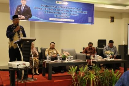 sosialisasi ketenagakerjaan Pemkab Tanah Bumbu bersama Disnakertrans dan BPJS Ketenagakerjaan di Batulicin. 2