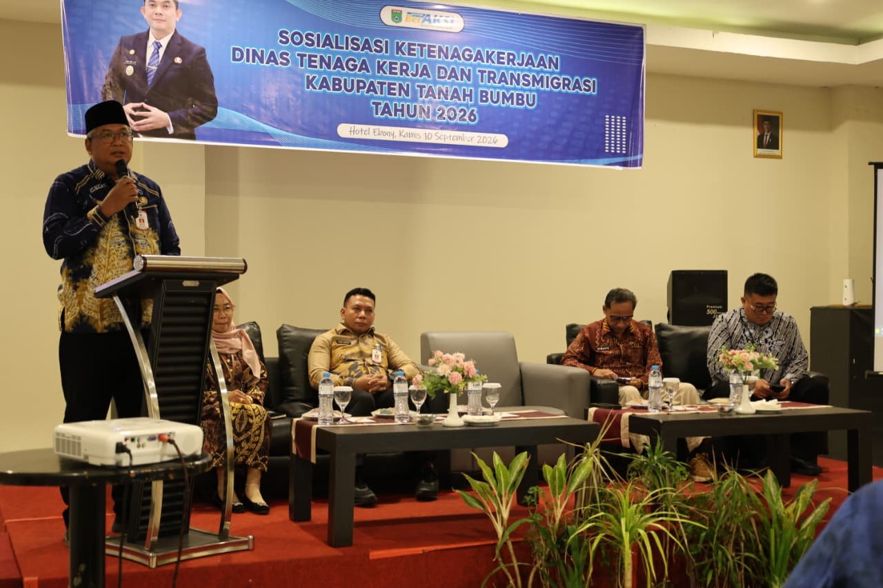 sosialisasi ketenagakerjaan Pemkab Tanah Bumbu bersama Disnakertrans dan BPJS Ketenagakerjaan di Batulicin. 2